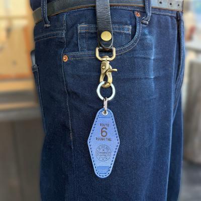 ふるさと納税 ひたちなか市 ラフテール【栃木レザー製牛革使用　モーテルキーホルダー】ブルー×ブラック |  | 03