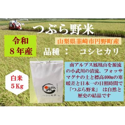 ふるさと納税 韮崎市 つぶら野米　コシヒカリ　5kg(白米5kg)