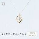 【ふるさと納税】ネックレス レディース ゴールド 0.20ct K18 K18YG シンプル オシャレ ダイヤモンド プレゼント 結婚式 おしゃれ お祝い 大人 ギフト 誕生日 記念日 女性 20代 30代 40代 50代 ジュエリーケース付 アクセサリー ジュエリー 17369B