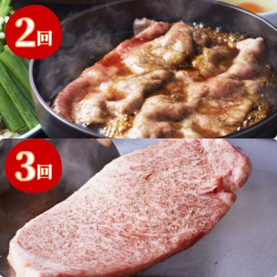 【毎月定期便】【博多和牛】ステーキ・薄切り・ハンバーグ(宇美町)全5回【配送不可地域：離島】