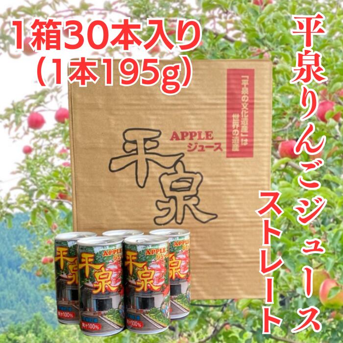 【ふるさと納税】 平泉りんごジュース1箱30本入り 岩手県 平泉町 ふるさと 納税 返礼品 リンゴ ジュース 大文字りんご ストレートジュース 飲料 果汁飲料 アップルジュース