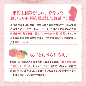 【2026年産】真の果実 贈答用 白桃2kg 松栗提供 山形県 東根市 hi062-055　（山形県 東根市 東北 果物 フルーツ くだもの もも 桃 白桃 ピーチ 品種おまかせ 箱入り 化粧箱 期間