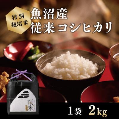 ふるさと納税 十日町市 【特別栽培米】頂米　金兵衛　魚沼産従来コシヒカリ(精米) 2kg
