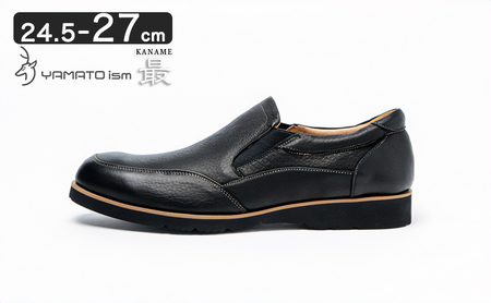 倭イズム ( ヤマトイズム ) 鹿革 シューズ YA3302 （ ブラック ） 24.5cm