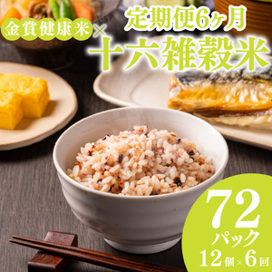 定期便 6ヶ月 ご飯パック 金賞 健康米 十六雑穀米 120g×12個入り ご飯パック