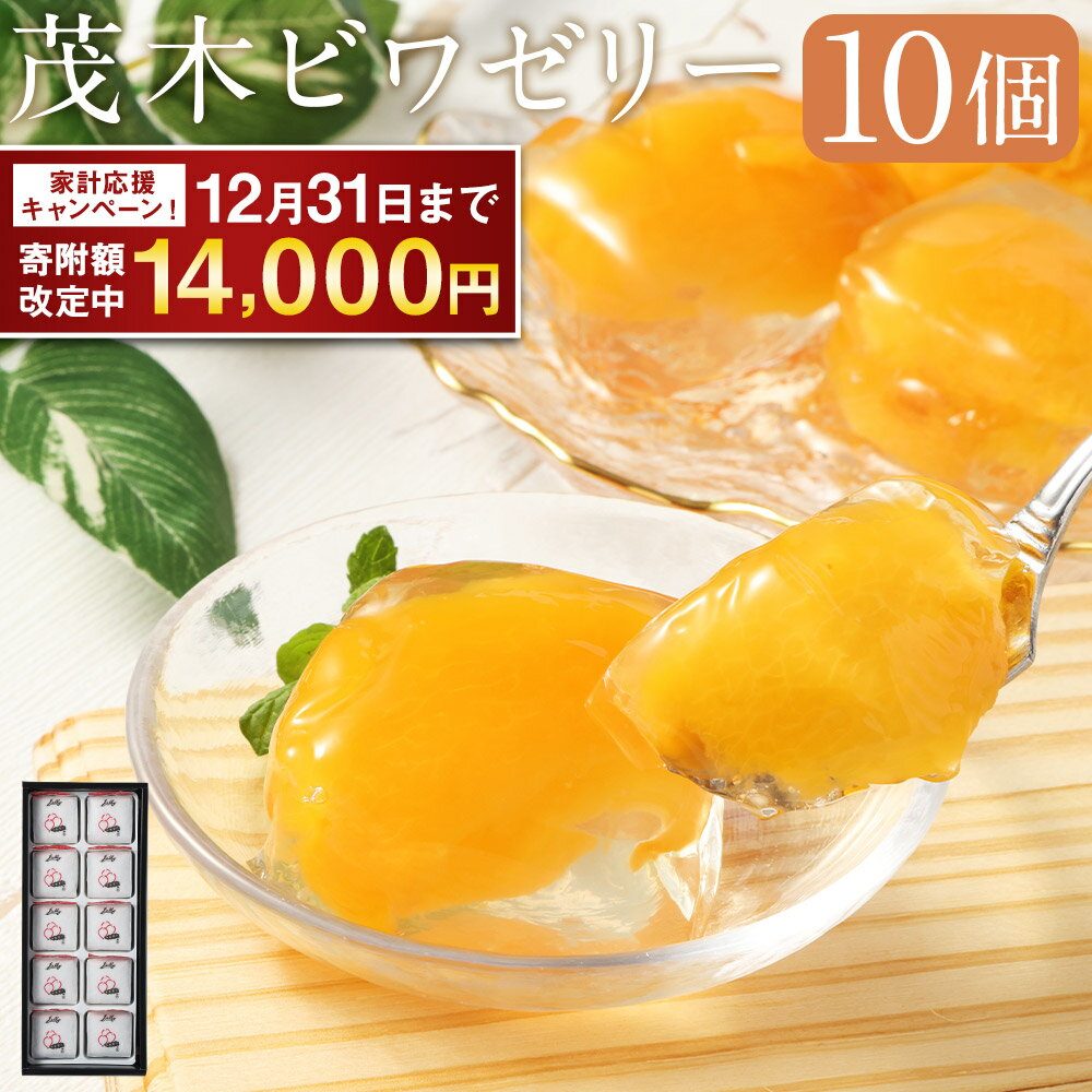 【ふるさと納税】【期間限定！～12月31日まで寄附額改定中】14営業日以内発送！ 茂木ビワゼリー 10個 | びわ ビワ 枇杷 ゼリー ぜりー スイーツ デザート ご当地スイーツ フルーツゼリー おやつ 長崎県 長崎市 送料無料