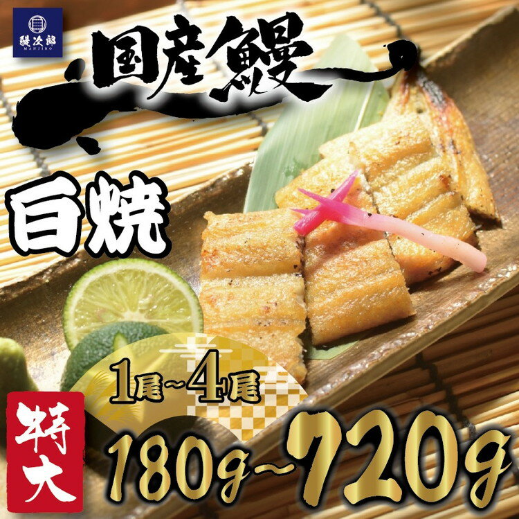 【ふるさと納税】＼内容量が選べる／ [特大] 国産 関西風地焼き うなぎ【白焼】 ｜ うなぎ 鰻 蒲焼き 冷凍 活鰻 うな重 お取り寄せ 贈り物 ギフト 高級 うなぎの日 ウナギ unagi [4696-4697] ※離島への配送不可