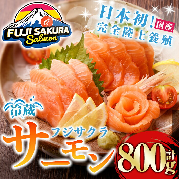【ふるさと納税】 見逃し厳禁！ 生の感動をお届け！【日本初：完全陸上養殖】「フジサクラ サーモン 」【 生 】800g 国産 サーモン アトランティックサーモン ブロック 刺身 冷蔵 小分け 真空パック さしみ 刺し身 魚介 魚 海鮮 柵 海鮮丼 カルパッチョ Fuji Sakura Salmon