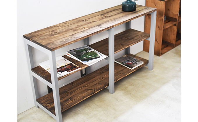 
3段シェルフ (グレー)【シェルフ ラック 木製 ディスプレイ 棚 ラック おしゃれ 雑貨 日用品 インテリア 茨城県守谷市】
