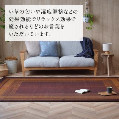 ふるさと納税 八代市 い草を使って織り上げたラグ『DXランクス』191cm×300cm:ワイン_022-6503 |  | 03