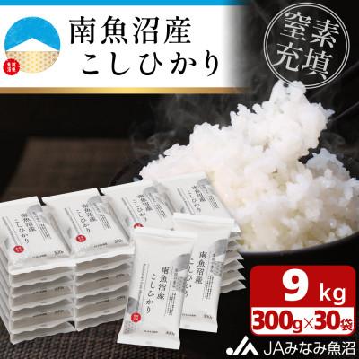 ふるさと納税 南魚沼市 【令和7年産《新米》】美味しさ長持ち便利な小袋タイプ「南魚沼産こしひかり300g×30袋入」(精米)