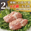 【ふるさと納税】【亜麻仁成分を配合した飼料で育ったとり肉】亜麻仁の恵み(R)鶏　もも肉　2kg×2袋【配送不可地域：離島】【1111019】