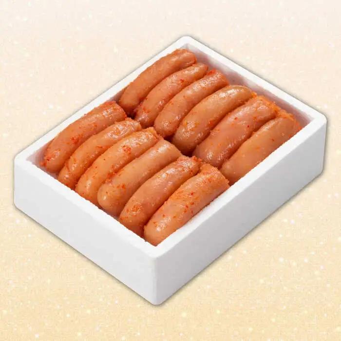 【氷温熟成辛子明太子】無着色 切れ子（切上）500g（250g×2）1箱 [VDV002]