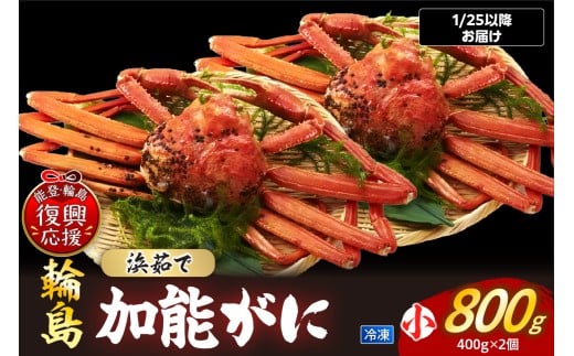 【先行予約】加能ガニ（雄ズワイガニ、冷凍）（小×2杯）【2026年1月25日以降にお届け】
