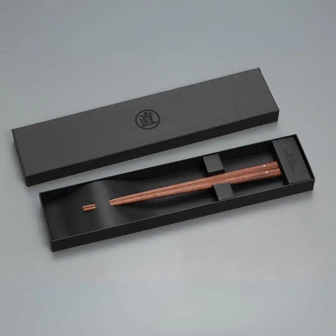 特上 八角箸 百年 紫檀 220mm 高級 箸 贈答用 無塗 燕三条  [マルナオ]