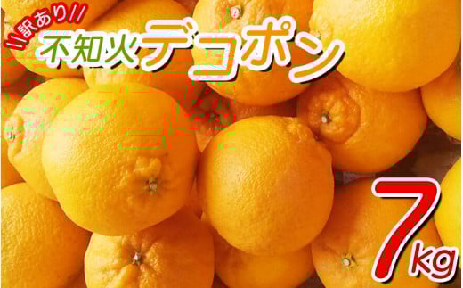 ＼光センサー選別／ 【訳あり】ちょこっと訳あり不知火デコポン 約7kg【ご家庭用】 先行予約 訳あり デコポン みかん ※2025年2月中旬より順次発送予定（お届け日指定不可）【nuk120C】