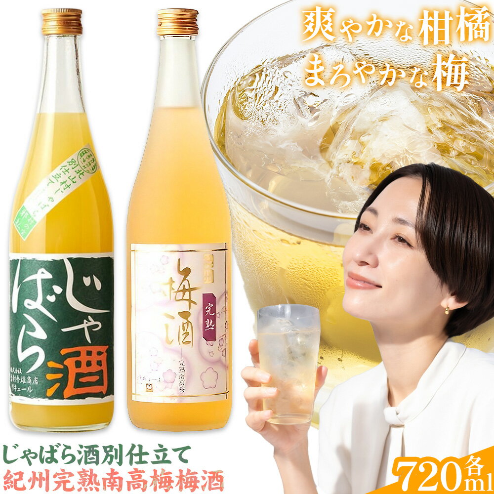 【ふるさと納税】じゃばら酒別仕立て 紀州南高梅梅酒 セット 720ml×各1本 計1440ml 酒のねごろっく《30日以内に出荷予定(土日祝除く)》和歌山県 岩出市 酒 果実酒 リキュール 梅 じゃばら 送料無料