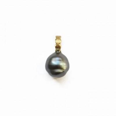 ふるさと納税 座間味村 kerama pearl × marumaru charm top / K18 T-13