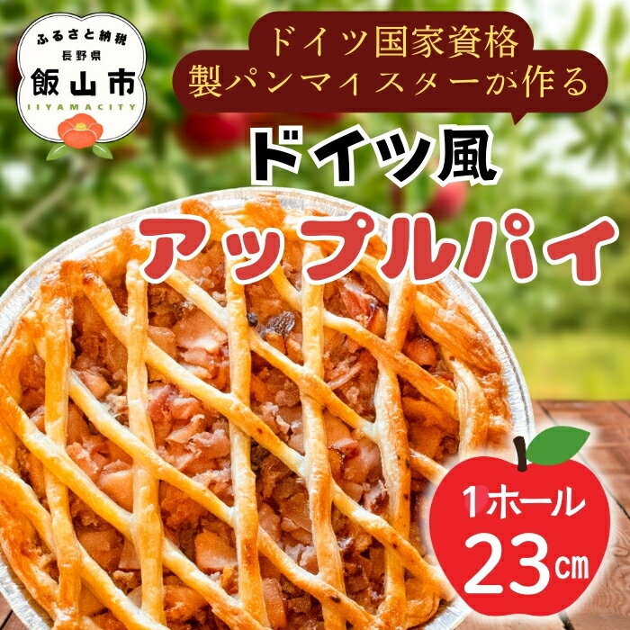 【ふるさと納税】マイスターが作るドイツ風アップルパイ 【 長野県飯山市 アップルパイ 23cm 着日指定可 りんごパイ お取り寄せ 内祝い お祝い お菓子 洋菓子 お取り寄せスイーツ ※冷蔵便】