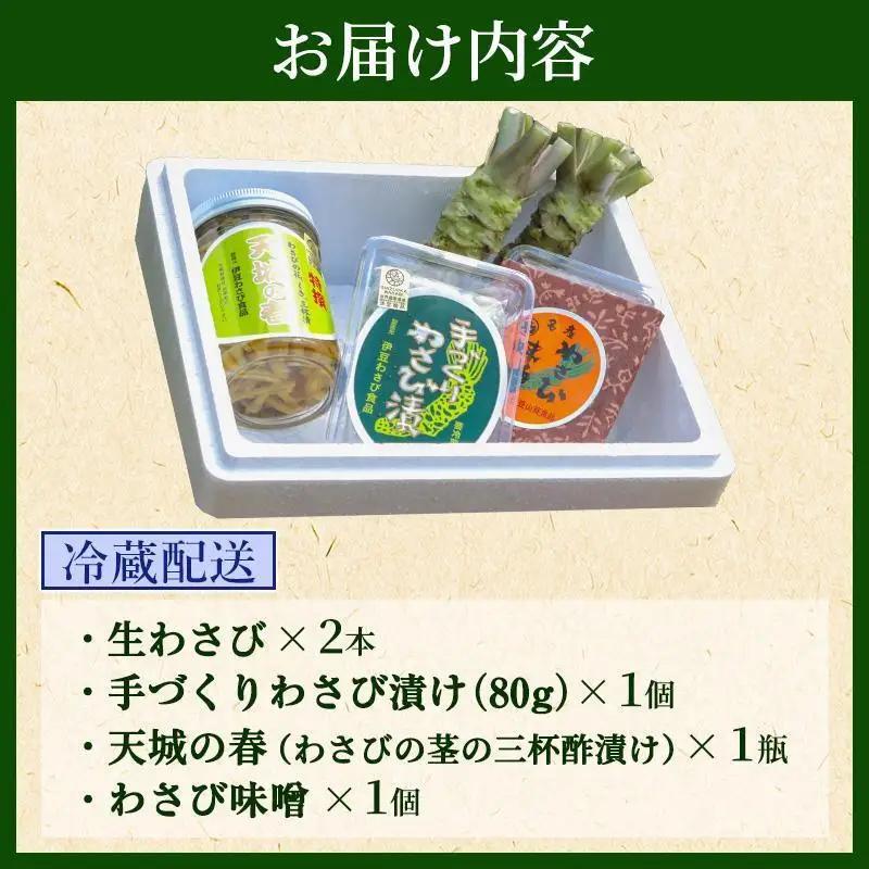 わさび セット 生わさび 2本 わさび漬け わさび味噌 わさび