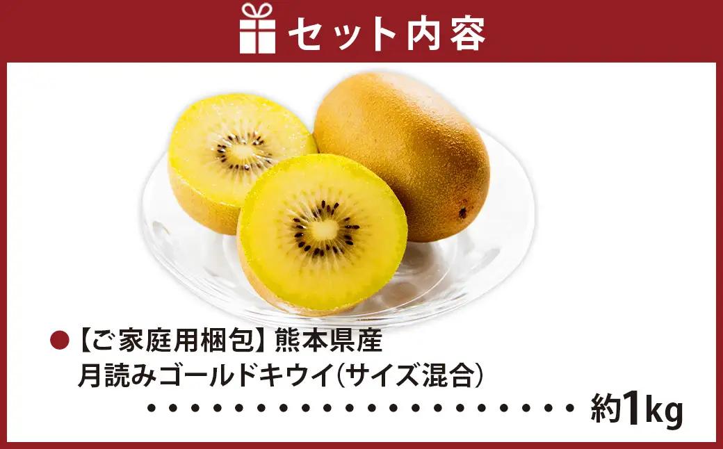 （ご家庭用梱包）にしだ果樹園の熊本県産 月読み ゴールドキウイ サイズ混合 約1kg 【2026年11月上旬発送開始】 キウイフルーツ キウイ 果物 果実 フルーツ 九州 熊本県産 熊本県 常温