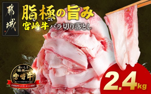 
                  宮崎牛バラ切り落とし2.4kg_AC-N2-019-2400g_(都城市) 宮崎牛 牛肉 宮崎県産 国産 黒毛和牛 バラ肉 バラ きりおとし 300g 小分けパック 煮込み 炒め物 牛丼 カレー 肉じゃが 肉豆腐高級 とろける ミヤチク
                