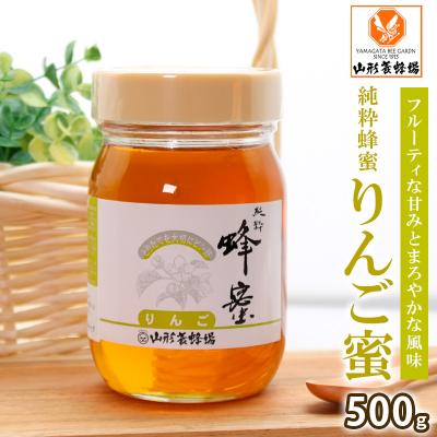 ふるさと納税 山形市 純粋蜂蜜 りんご蜜 500g FZ20-934