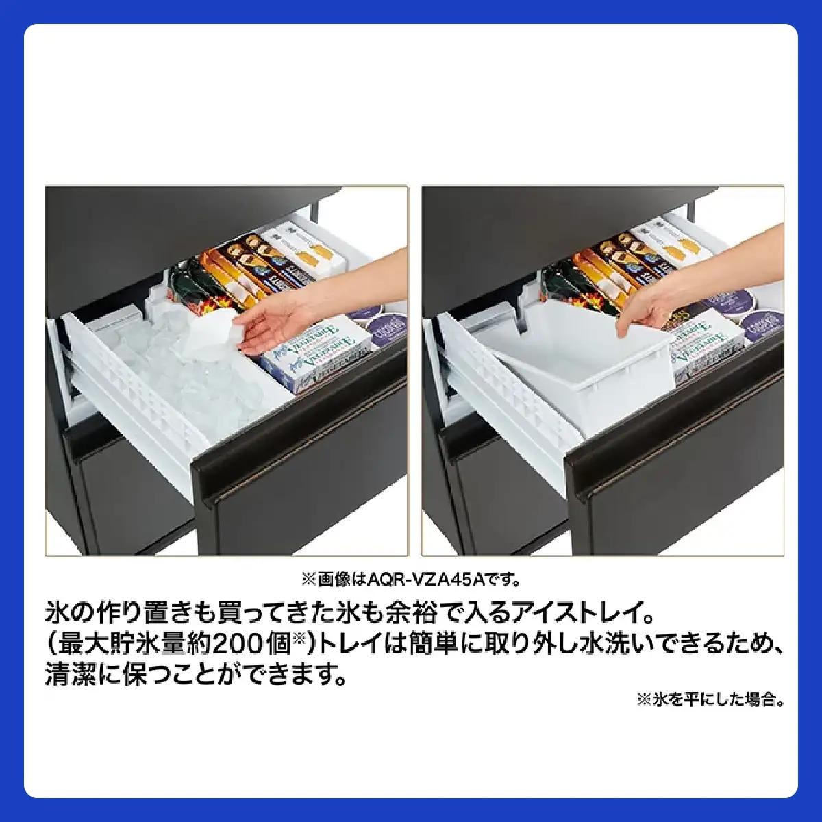 冷蔵庫 冷凍冷蔵庫 AQUA 433L AQR-V43A（K）ウッドブラック アクア