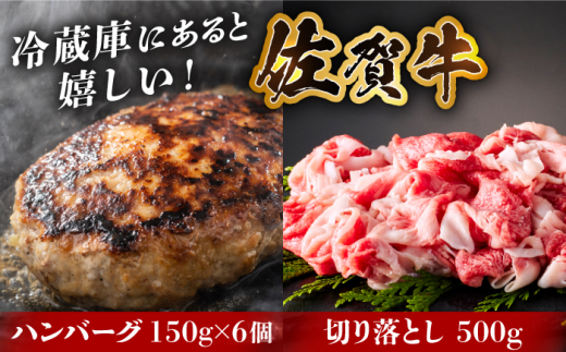 
【佐賀牛を毎日の食卓に】佐賀牛 日常使いセット ＜ハンバーグ150g×6個・切り落とし500g＞【がばいフーズ】 [HCS072]
