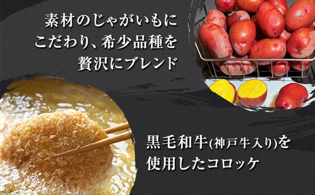 ハンバーグ＆コロッケ 神戸牛入り 黒毛和牛 食べ比べ ハンバーグ＆コロッケ【ハンバーグ4個 コロッケ10個】