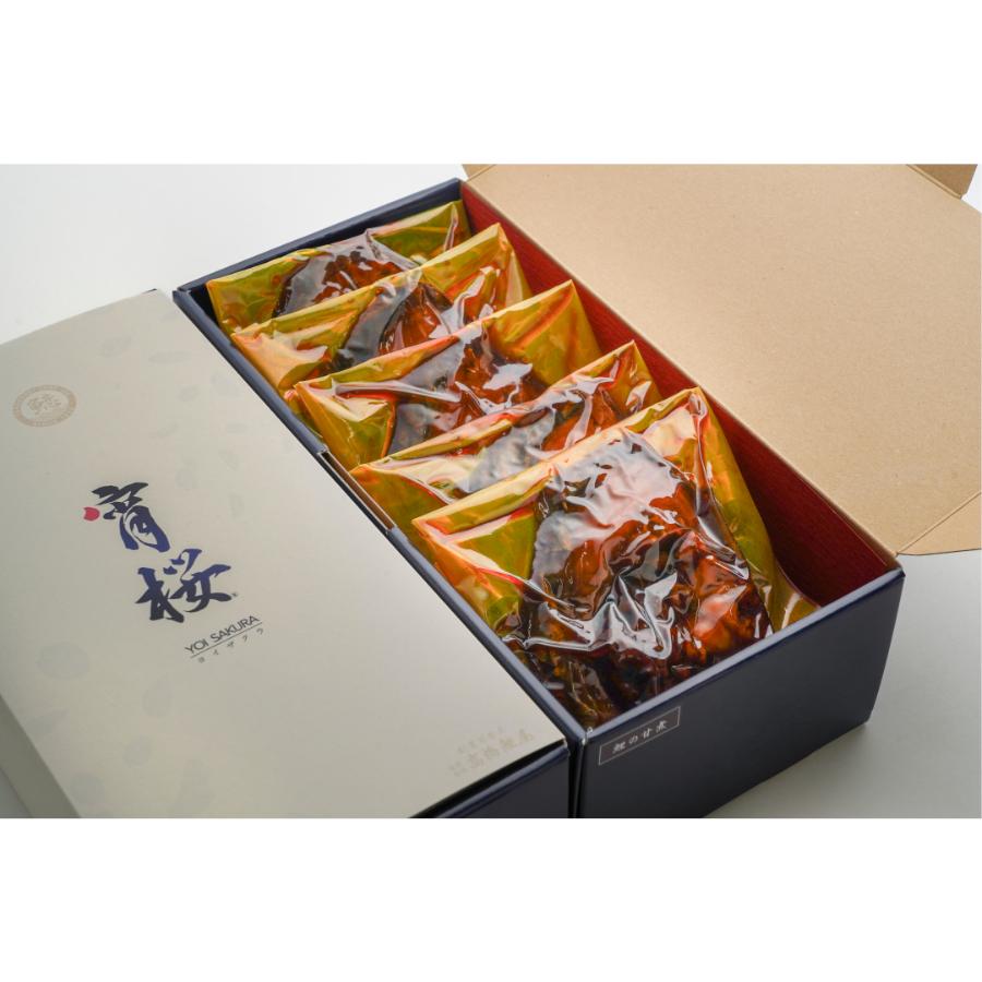 ＜高橋鯉屋＞自社養殖ブランド鯉「宵桜」の甘煮5袋