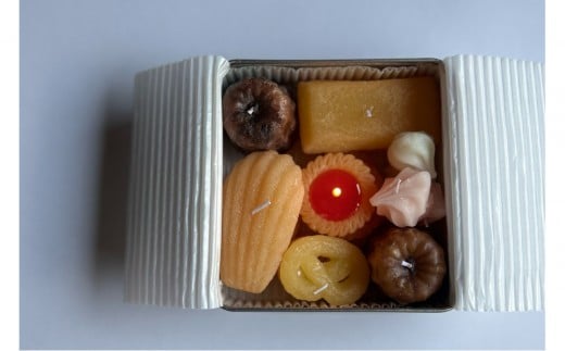 【お菓子のキャンドル -sweets candle-】―焼き菓子詰め合わせ―カンカン（キャラメルの香り）