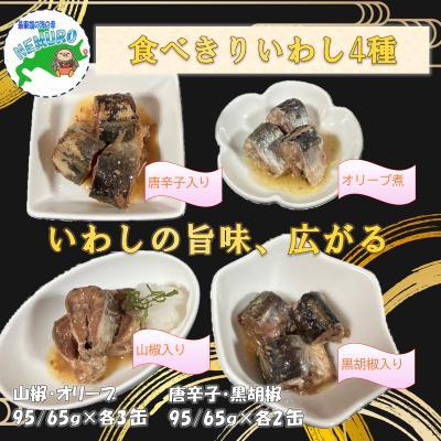 ふるさと納税 根室市 【北海道根室産】いわし4種セット(計10缶) A-78035