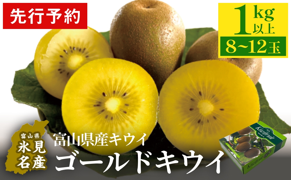 富山県産 ゴールドキウイ 1kg以上（８～12玉）