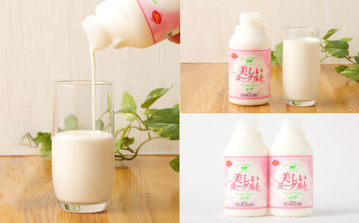 希少なガンジー牛乳使用 のむヨーグルト 500ml×2本 計1L