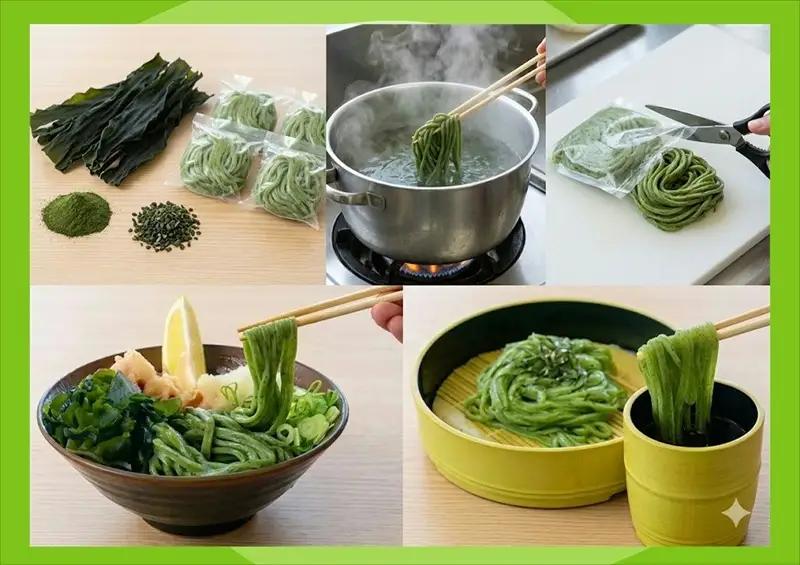【冷凍ゆで麺】磯香る わかめ練り込みうどん（4人前）【A-156】