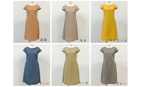 【遠州織物】武襯衣コットンキャップワンピース　フリーサイズ 6色 ファッション  赤茶