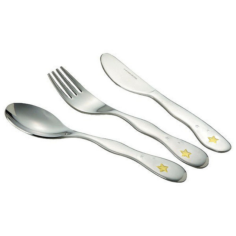 【ふるさと納税】ナルミ クラウンキッズ カトラリー3点セット(シャイニングスター) 14cm SK596-10