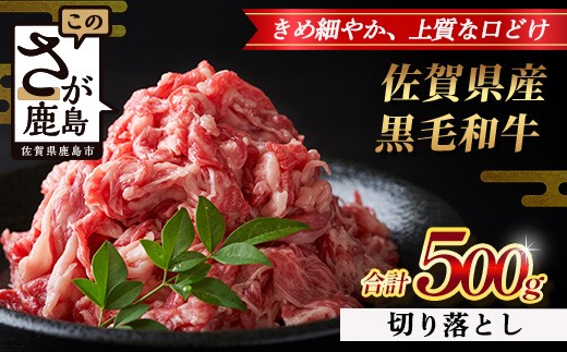 【配送月指定対応可 ※3月以降】佐賀県産 黒毛和牛 切り落とし 500g B-862 牛肉 お肉 すき焼き すきやき しゃぶしゃぶ 切り落し 切落し 切りおとし