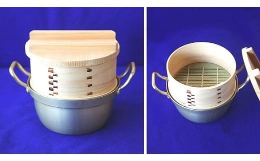 
                  萬力屋の桧曲輪和セイロ（15cm） ※鍋付き＜136-031＞
                