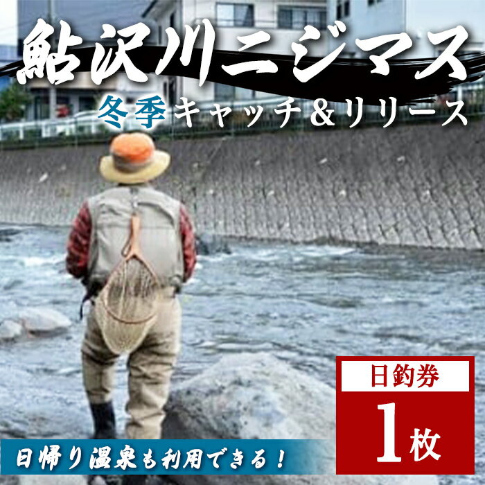 【ふるさと納税】鮎沢川 ニジマス 冬季 キャッチ＆リリース「日釣券」1枚 ｜ 体験 チケット 釣り 体験チケット 利用券 アウトドア フィッシング 魚釣り 魚 ニジマス