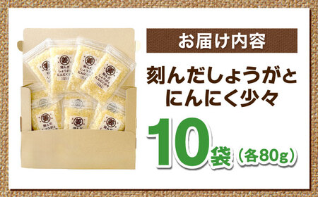 刻んだしょうがとにんにく80g×10袋 / 薬味 調味料 馬刺し たたき / 佐賀県 / 有限会社乃市商店[41AHDB004]