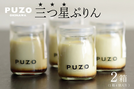 PUZOの三つ星ぷりん4個×2箱セット (AP001-1)