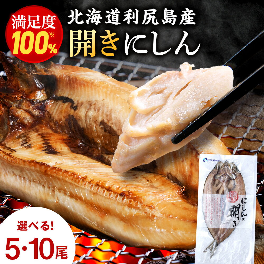 【ふるさと納税】利尻島産 開きニシン 選べる5枚〜10枚 ＜利尻漁業協同組合＞魚 開き にしん 鰊 パック 小分け 北海道ふるさと納税 利尻富士町 ふるさと納税 北海道