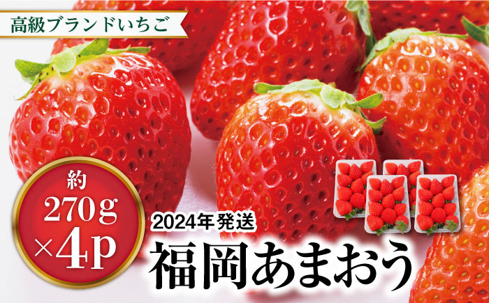 
あまおう いちご 1,080g ( 約 270g × 4パック ) 【先行予約・2025年1月中旬より順次発送】 糸島市 / 株式会社HSP-テクノ [AZL001] グランデ 等級 福岡県産
