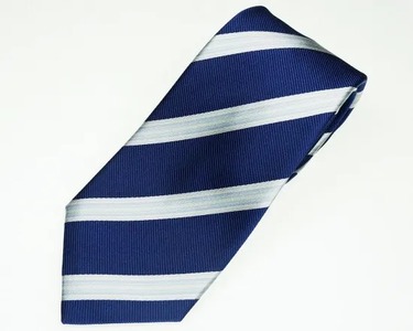 ネクタイ　富士桜工房　ぼかし縞（桔梗紺）