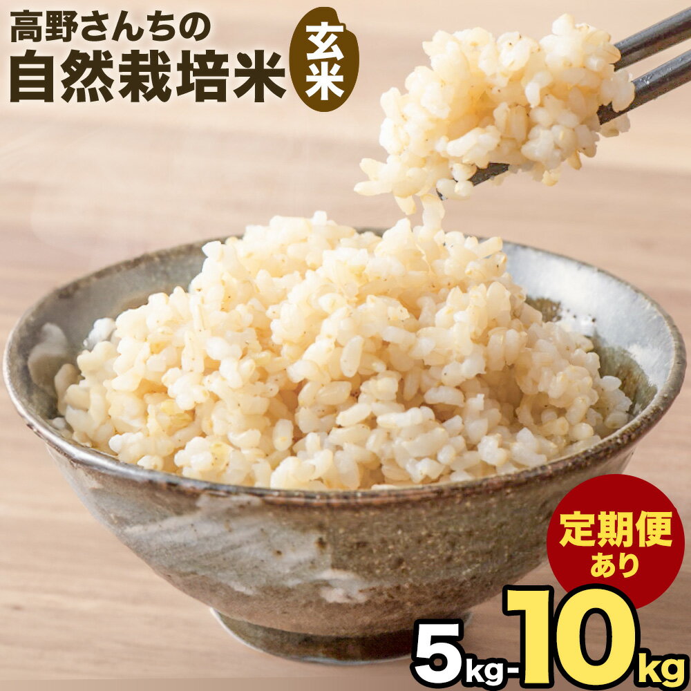 【ふるさと納税】定期便あり 令和7年産 高野さんちの自然栽培米 玄米 選べる 内容量 5kg 10kg 定期便 3ヶ月 6ヶ月 12ヶ月 株式会社有機農場《30日以内に出荷予定(土日祝除く)》熊本県 菊池市 米 お米 ヒノヒカリ ひのひかり 自然栽培米 七城物語 熊本県産 真空パック