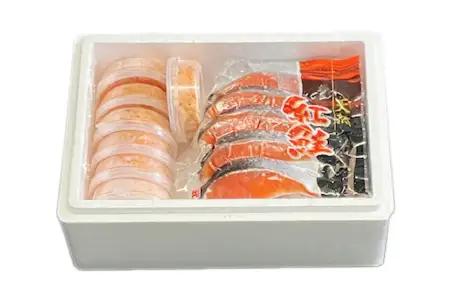 いくら醤油漬け100g×7P、紅鮭5切×7P D-70021