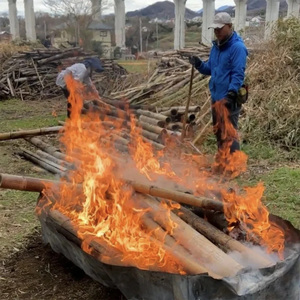 竹炭 特大粒 9L 土壌改良 園芸 消臭 調湿効果｜竹炭 観葉植物 調湿 ポーラス竹炭 菌ちゃん農法 [0595]