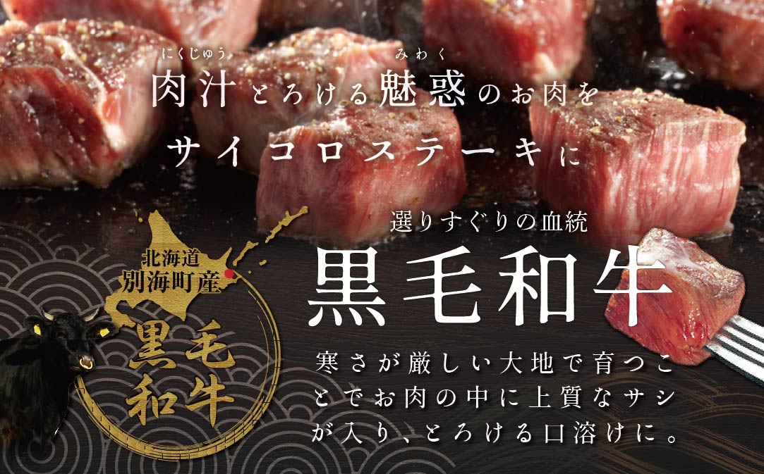 【定期便】黒毛和牛「サイコロステーキ 用 500g × 6ヵ月 【全6回】